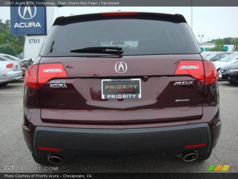 Dark Cherry Red Pearl / Parchment 2007 Acura MDX Technology