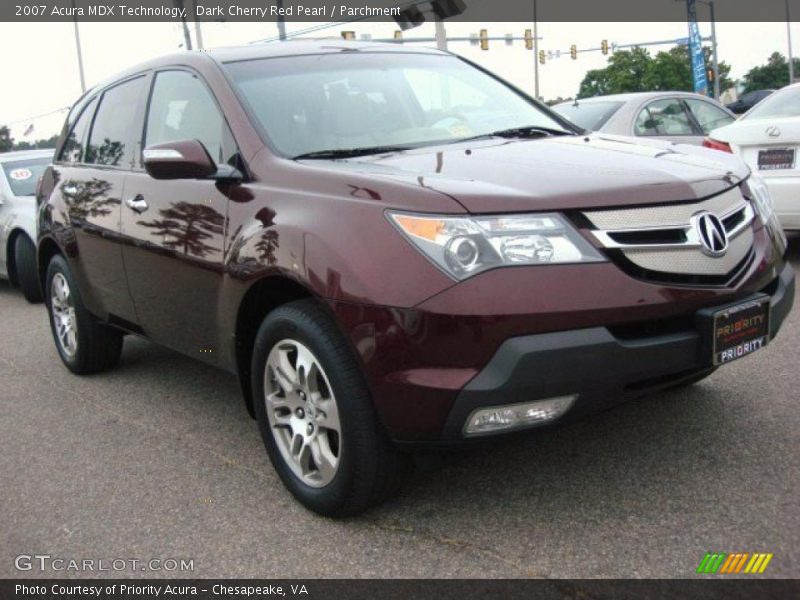 Dark Cherry Red Pearl / Parchment 2007 Acura MDX Technology