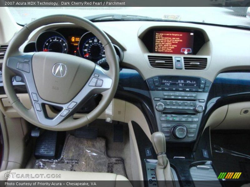 Dark Cherry Red Pearl / Parchment 2007 Acura MDX Technology