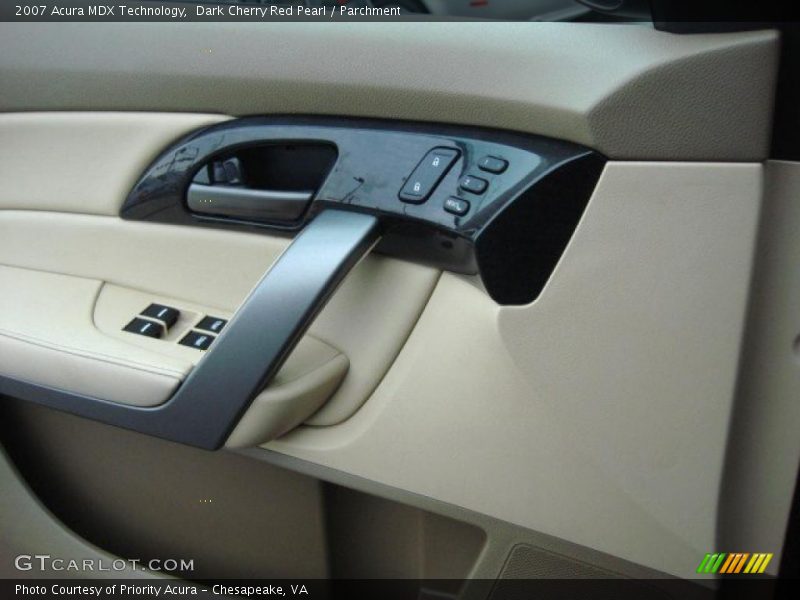 Dark Cherry Red Pearl / Parchment 2007 Acura MDX Technology