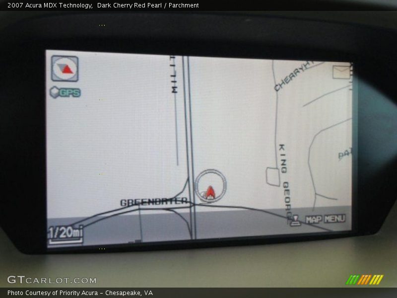 Dark Cherry Red Pearl / Parchment 2007 Acura MDX Technology