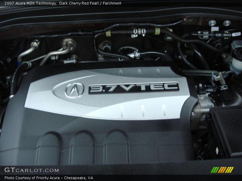 Dark Cherry Red Pearl / Parchment 2007 Acura MDX Technology