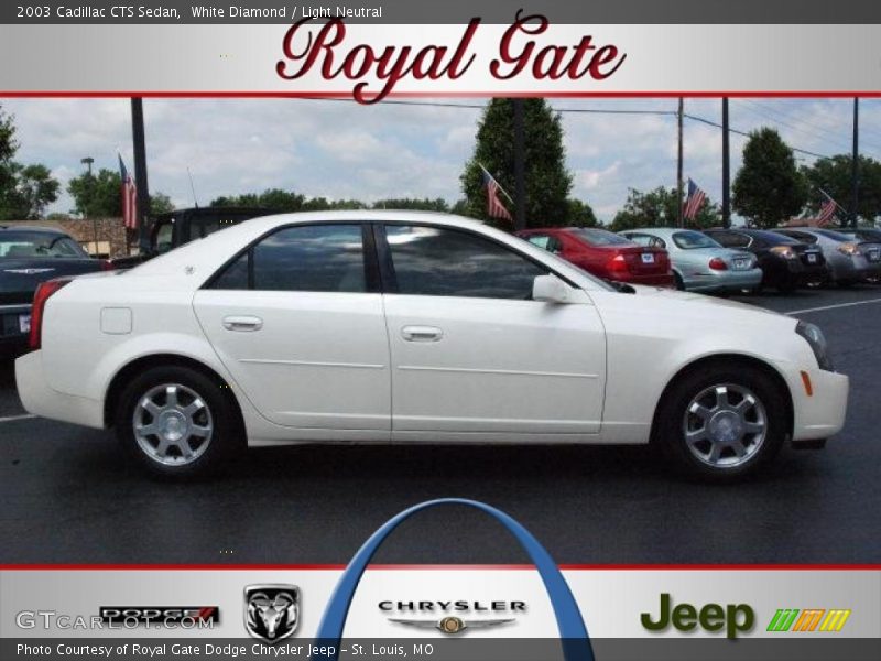White Diamond / Light Neutral 2003 Cadillac CTS Sedan