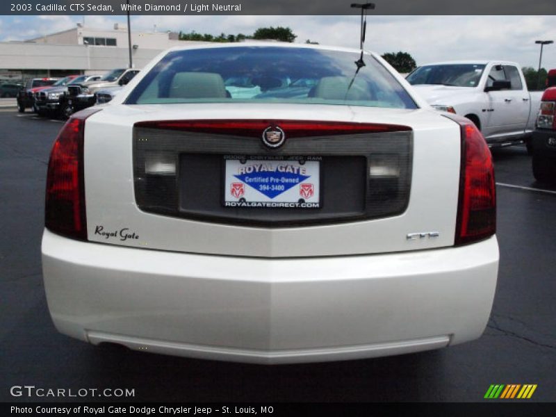 White Diamond / Light Neutral 2003 Cadillac CTS Sedan