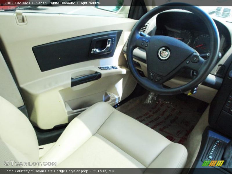 White Diamond / Light Neutral 2003 Cadillac CTS Sedan