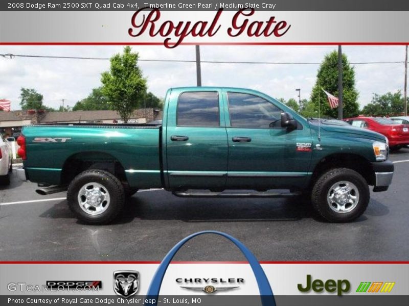 Timberline Green Pearl / Medium Slate Gray 2008 Dodge Ram 2500 SXT Quad Cab 4x4