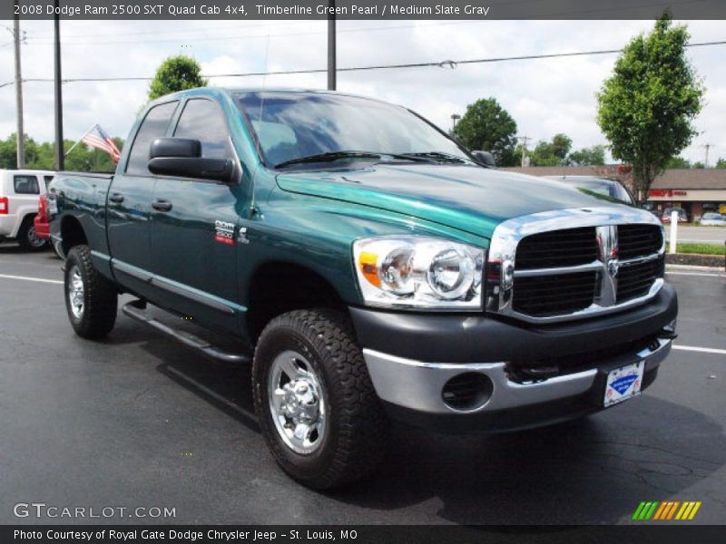 Timberline Green Pearl / Medium Slate Gray 2008 Dodge Ram 2500 SXT Quad Cab 4x4