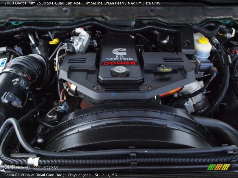 Timberline Green Pearl / Medium Slate Gray 2008 Dodge Ram 2500 SXT Quad Cab 4x4
