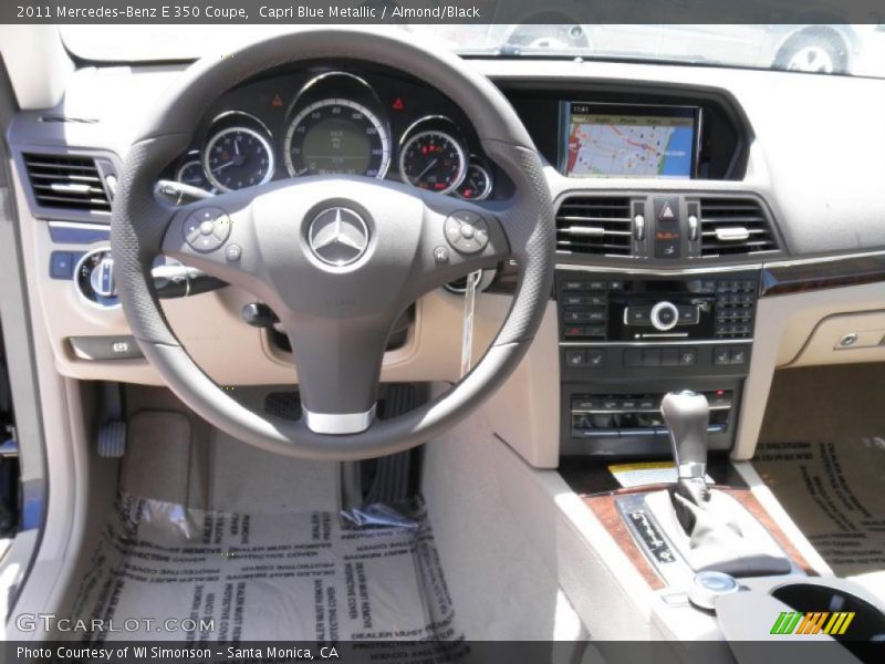 Capri Blue Metallic / Almond/Black 2011 Mercedes-Benz E 350 Coupe
