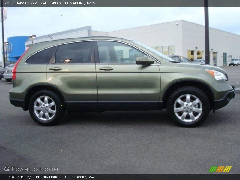 Green Tea Metallic / Ivory 2007 Honda CR-V EX-L