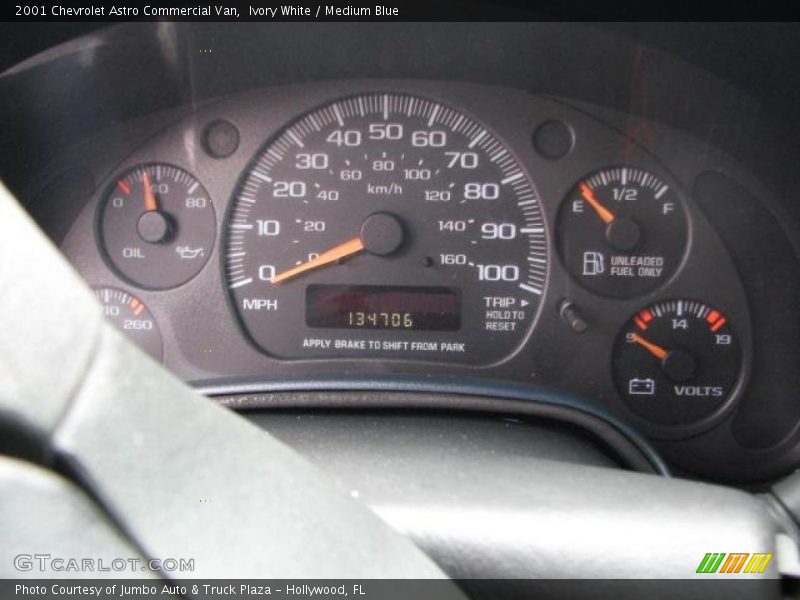 Ivory White / Medium Blue 2001 Chevrolet Astro Commercial Van