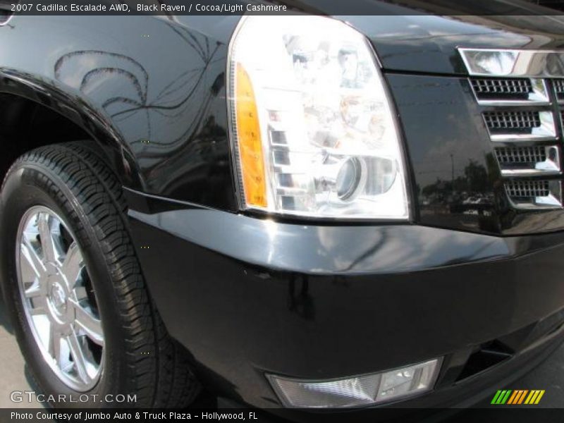 Black Raven / Cocoa/Light Cashmere 2007 Cadillac Escalade AWD