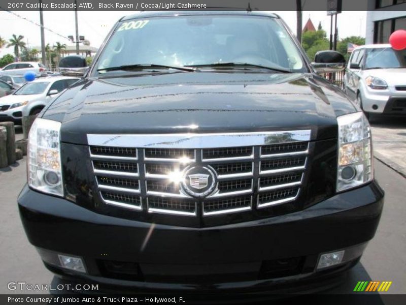 Black Raven / Cocoa/Light Cashmere 2007 Cadillac Escalade AWD