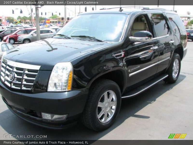 Black Raven / Cocoa/Light Cashmere 2007 Cadillac Escalade AWD