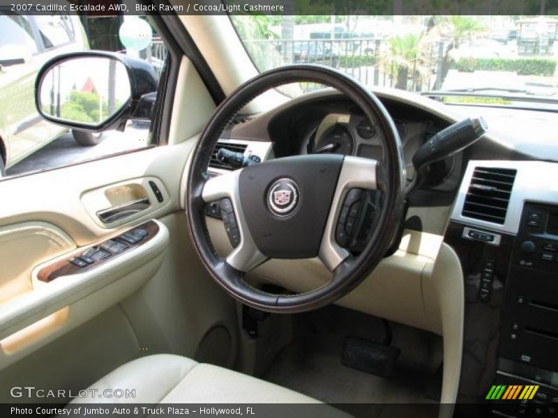 Black Raven / Cocoa/Light Cashmere 2007 Cadillac Escalade AWD