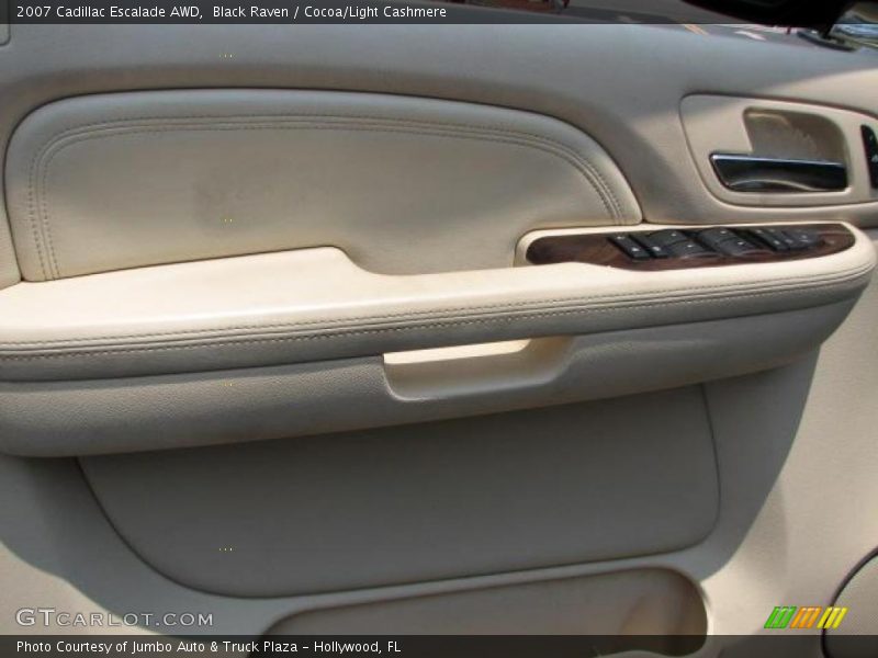 Black Raven / Cocoa/Light Cashmere 2007 Cadillac Escalade AWD