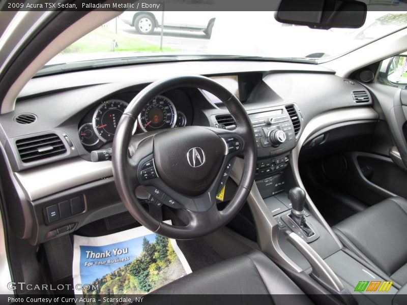 Palladium Metallic / Ebony 2009 Acura TSX Sedan