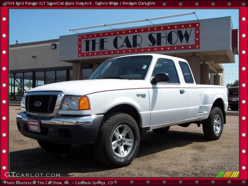 Oxford White / Medium Dark Flint 2004 Ford Ranger XLT SuperCab Flare Side 4x4