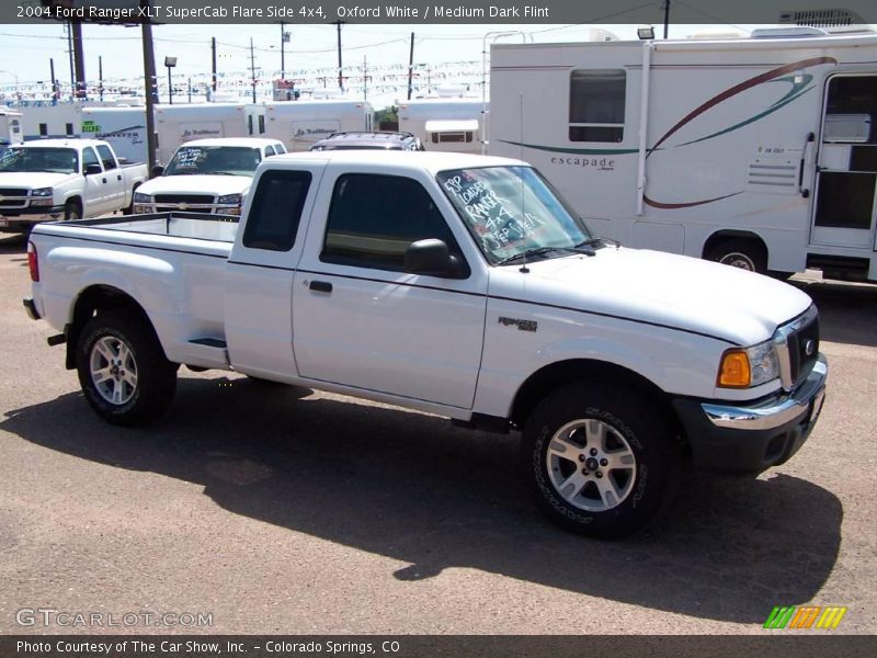 Oxford White / Medium Dark Flint 2004 Ford Ranger XLT SuperCab Flare Side 4x4