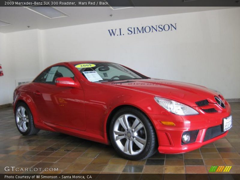 Mars Red / Black 2009 Mercedes-Benz SLK 300 Roadster