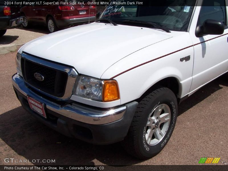 Oxford White / Medium Dark Flint 2004 Ford Ranger XLT SuperCab Flare Side 4x4