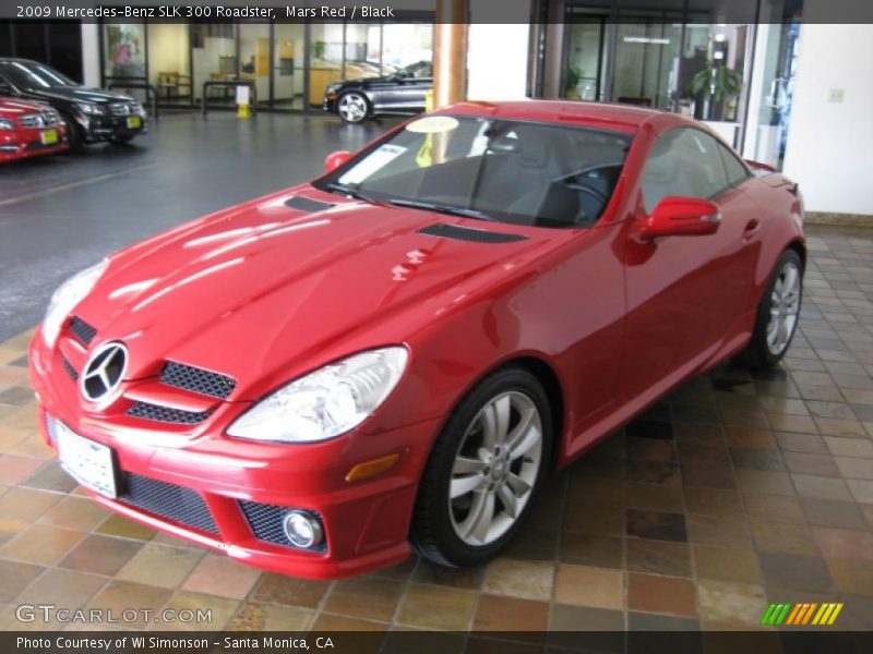 Mars Red / Black 2009 Mercedes-Benz SLK 300 Roadster