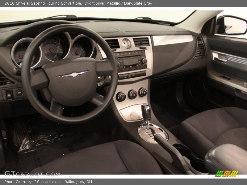 Bright Silver Metallic / Dark Slate Gray 2010 Chrysler Sebring Touring Convertible