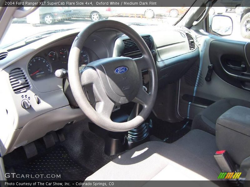 Oxford White / Medium Dark Flint 2004 Ford Ranger XLT SuperCab Flare Side 4x4