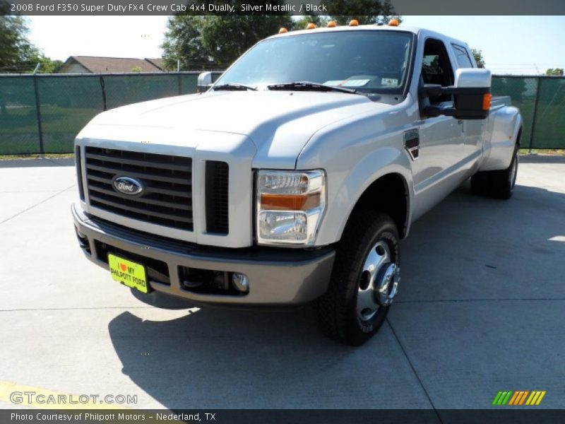 Silver Metallic / Black 2008 Ford F350 Super Duty FX4 Crew Cab 4x4 Dually