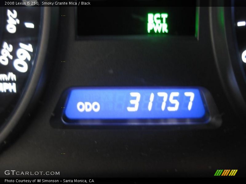 Smoky Granite Mica / Black 2008 Lexus IS 250