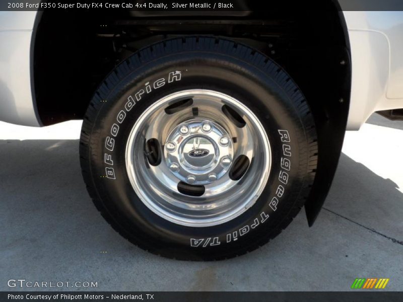 Silver Metallic / Black 2008 Ford F350 Super Duty FX4 Crew Cab 4x4 Dually