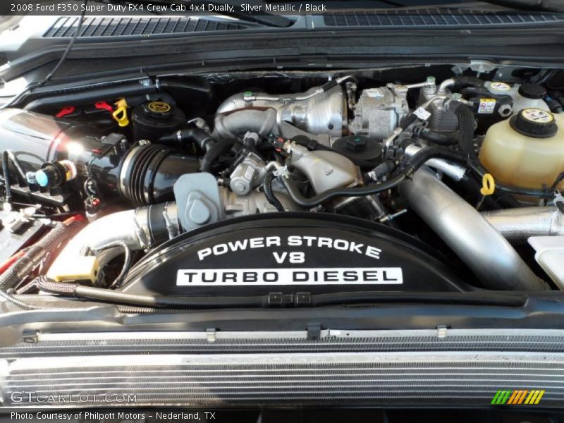 Silver Metallic / Black 2008 Ford F350 Super Duty FX4 Crew Cab 4x4 Dually