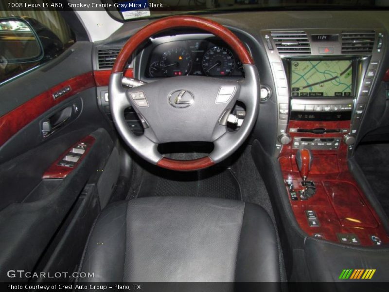 Smokey Granite Gray Mica / Black 2008 Lexus LS 460