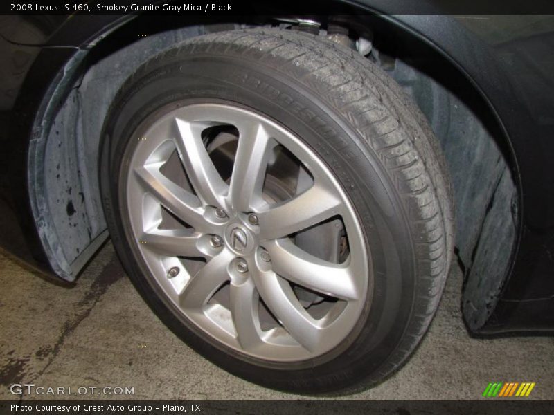 Smokey Granite Gray Mica / Black 2008 Lexus LS 460