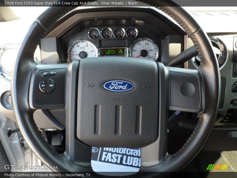 Silver Metallic / Black 2008 Ford F350 Super Duty FX4 Crew Cab 4x4 Dually