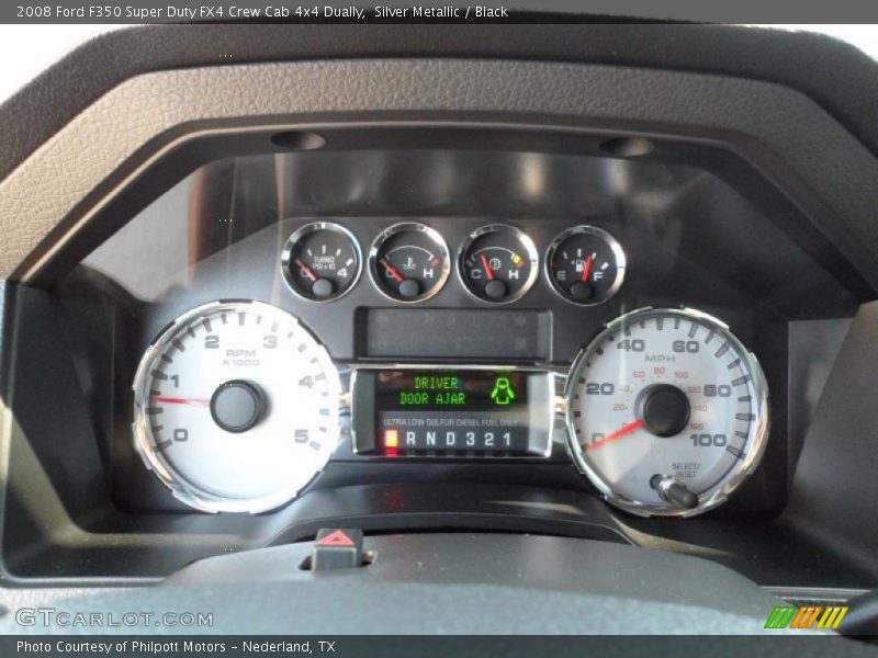 Silver Metallic / Black 2008 Ford F350 Super Duty FX4 Crew Cab 4x4 Dually