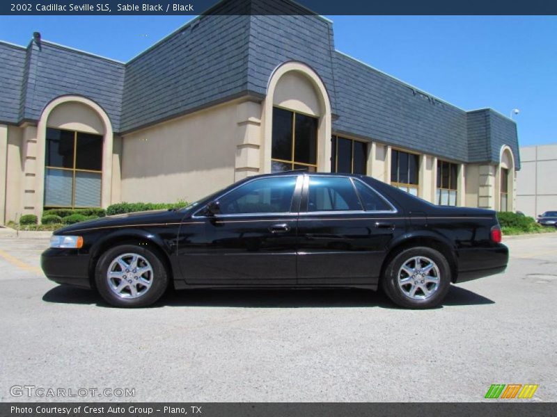Sable Black / Black 2002 Cadillac Seville SLS