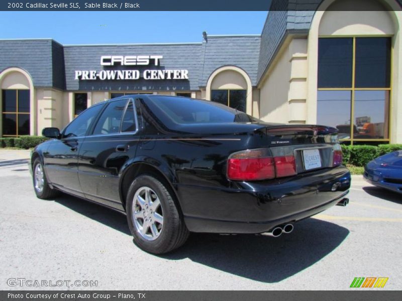 Sable Black / Black 2002 Cadillac Seville SLS