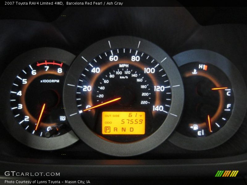 Barcelona Red Pearl / Ash Gray 2007 Toyota RAV4 Limited 4WD