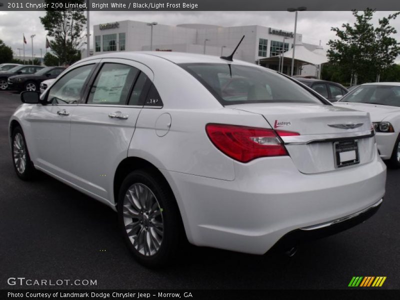 Bright White / Black/Light Frost Beige 2011 Chrysler 200 Limited