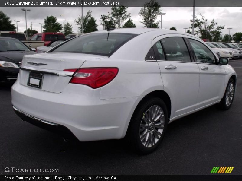 Bright White / Black/Light Frost Beige 2011 Chrysler 200 Limited