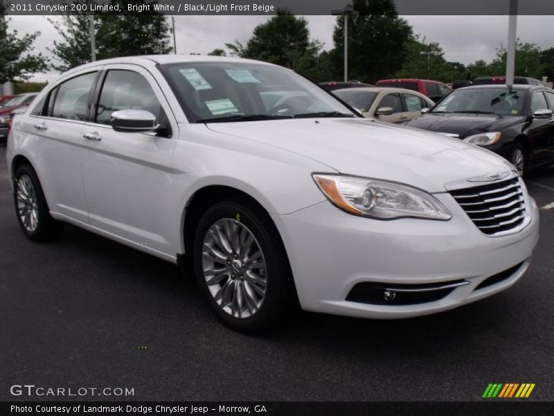 Bright White / Black/Light Frost Beige 2011 Chrysler 200 Limited