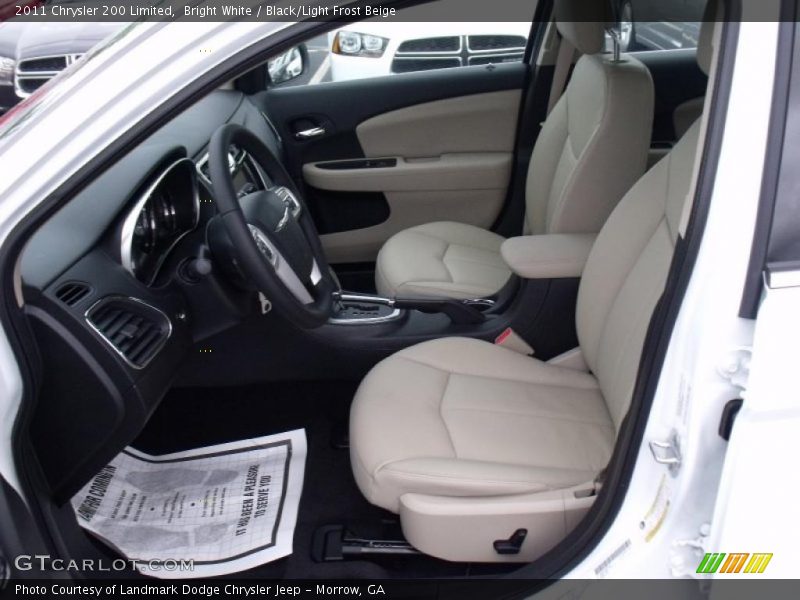 Bright White / Black/Light Frost Beige 2011 Chrysler 200 Limited