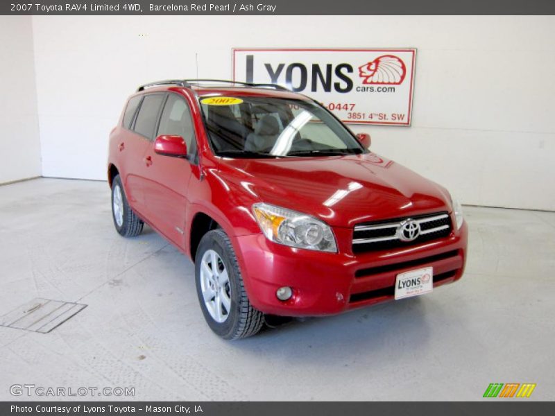 Barcelona Red Pearl / Ash Gray 2007 Toyota RAV4 Limited 4WD