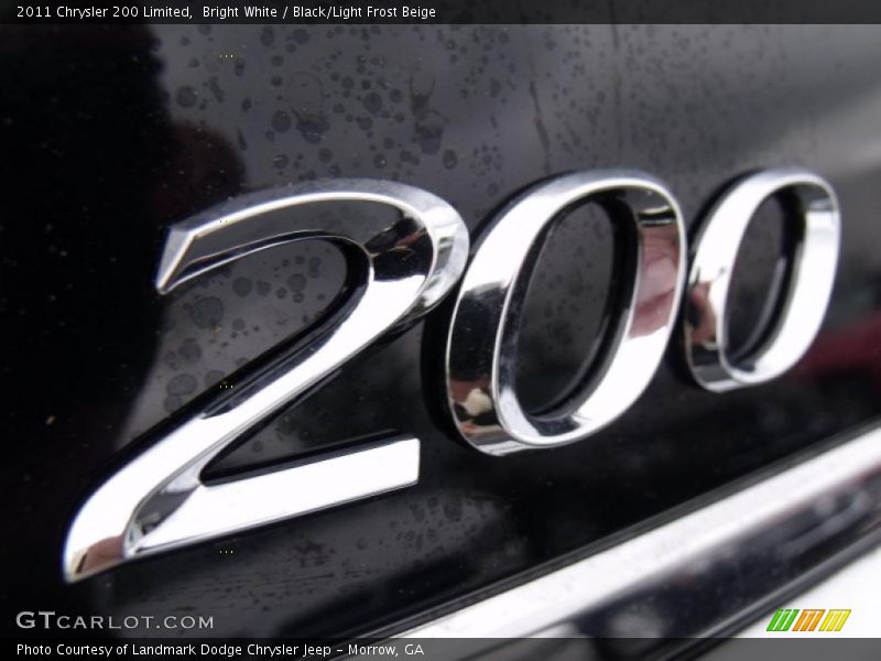 Bright White / Black/Light Frost Beige 2011 Chrysler 200 Limited