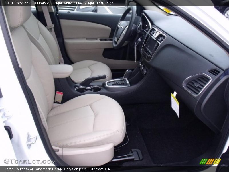 Bright White / Black/Light Frost Beige 2011 Chrysler 200 Limited