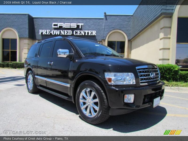 Liquid Onyx Black / Charcoal 2009 Infiniti QX 56