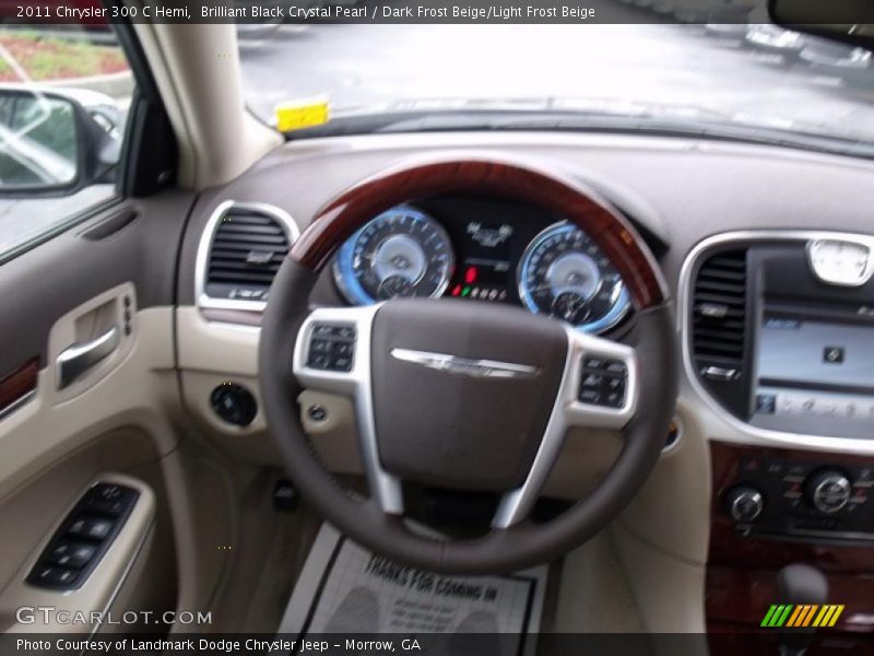 Brilliant Black Crystal Pearl / Dark Frost Beige/Light Frost Beige 2011 Chrysler 300 C Hemi