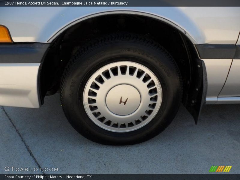 Champagne Beige Metallic / Burgundy 1987 Honda Accord LXi Sedan