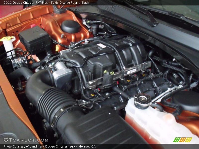Toxic Orange Pearl / Black 2011 Dodge Charger R/T Plus
